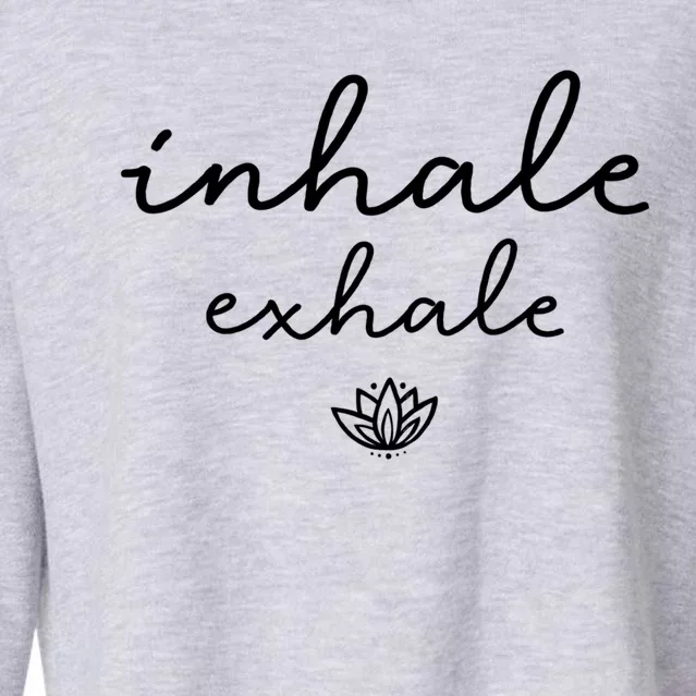 Inhale Exhale Cool Gift Cropped Pullover Crew