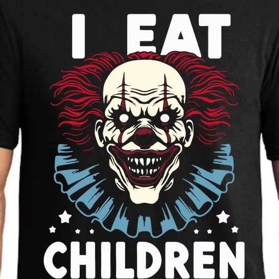 I Eat Children Scary Halloween Adult Humor Evil Clown Pajama Set