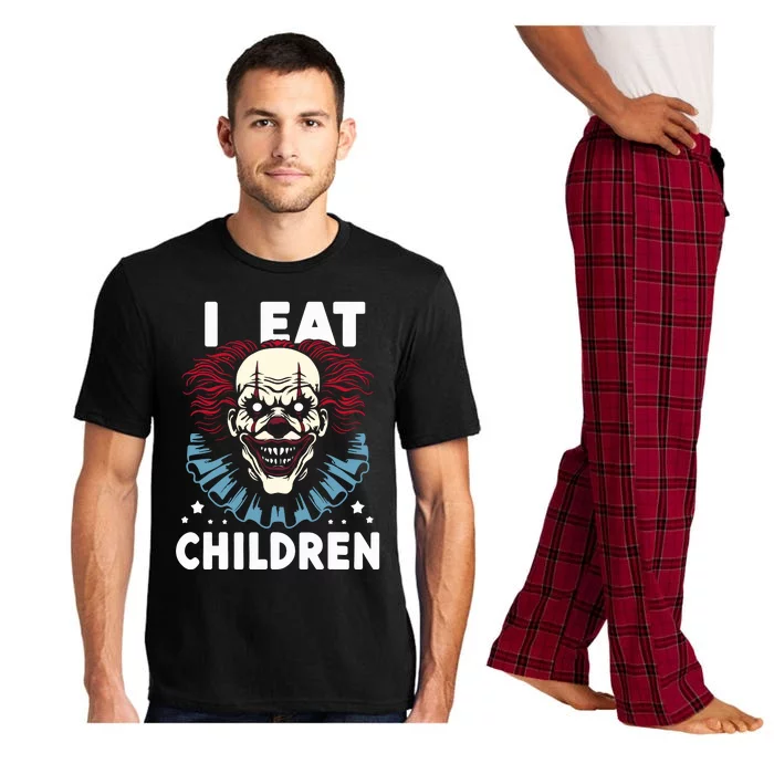 I Eat Children Scary Halloween Adult Humor Evil Clown Pajama Set