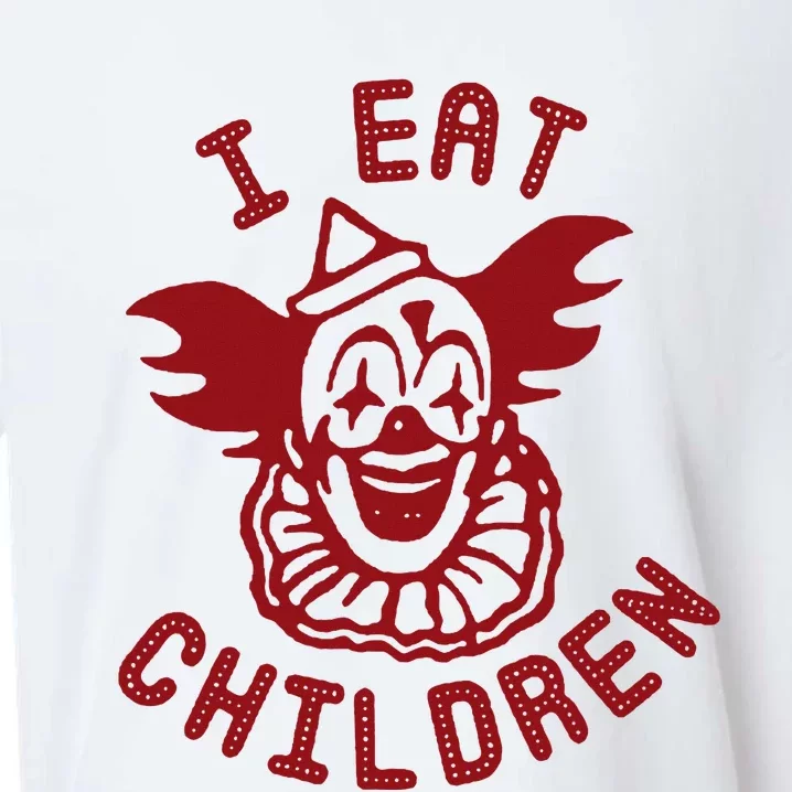 I Eat Children Funny Evil Creepy Clown Halloween Sueded Cloud Jersey T-Shirt