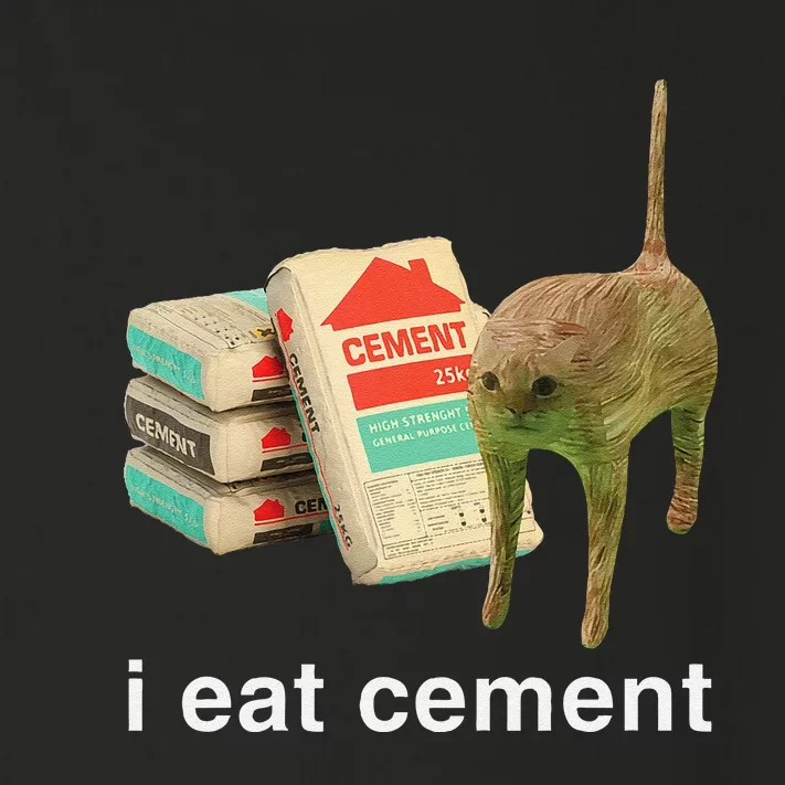 I Eat Cement Cursed Cat Funny Oddly Specific Dank Meme Gift Toddler Long Sleeve Shirt