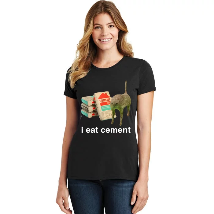 I Eat Cement Cursed Cat Women's T-Shirt