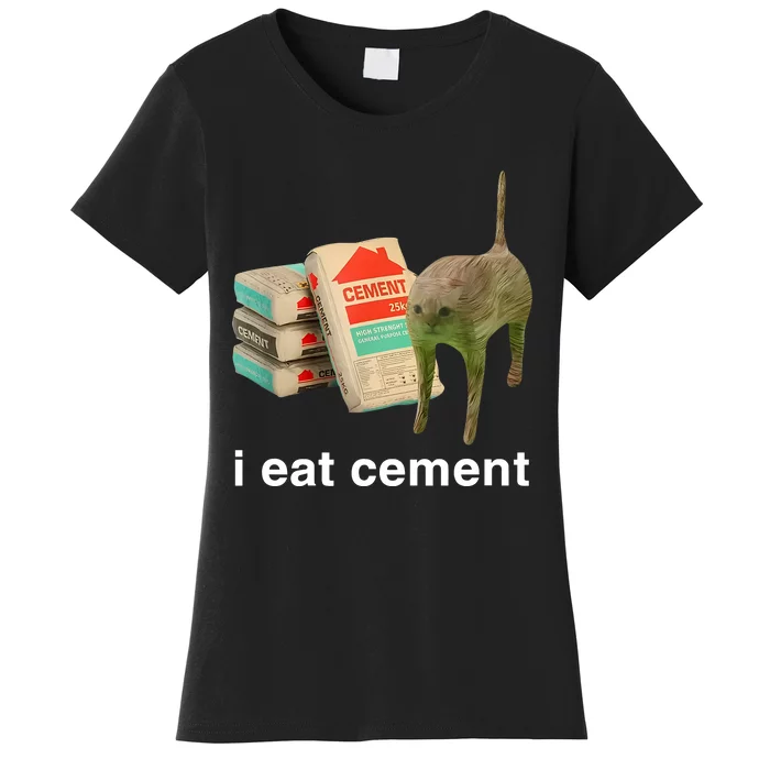 I Eat Cement Cursed Cat Women's T-Shirt