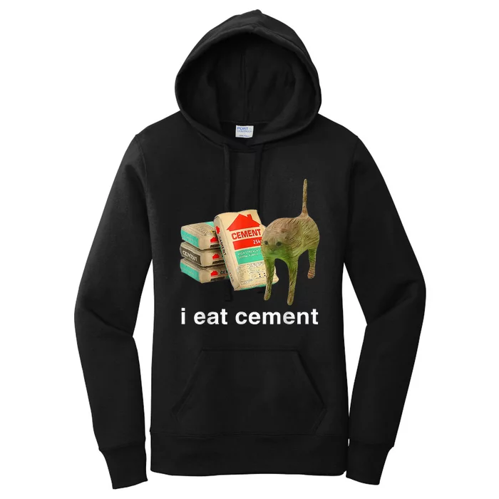 I Eat Cement Cursed Cat Specific Dank Women's Pullover Hoodie