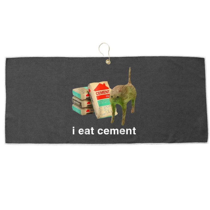 I Eat Cement Cursed Cat Specific Dank Large Microfiber Waffle Golf Towel