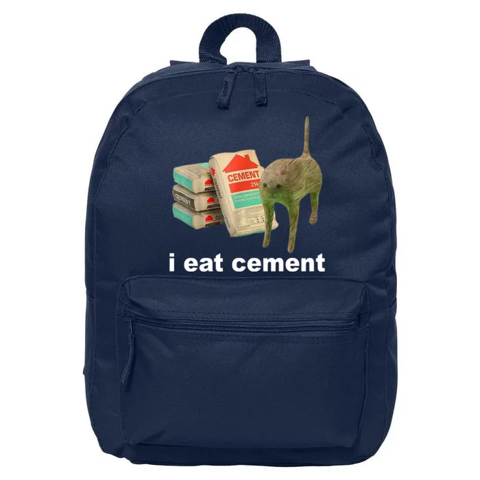 I Eat Cement Cursed Cat Funny 16 in Basic Backpack