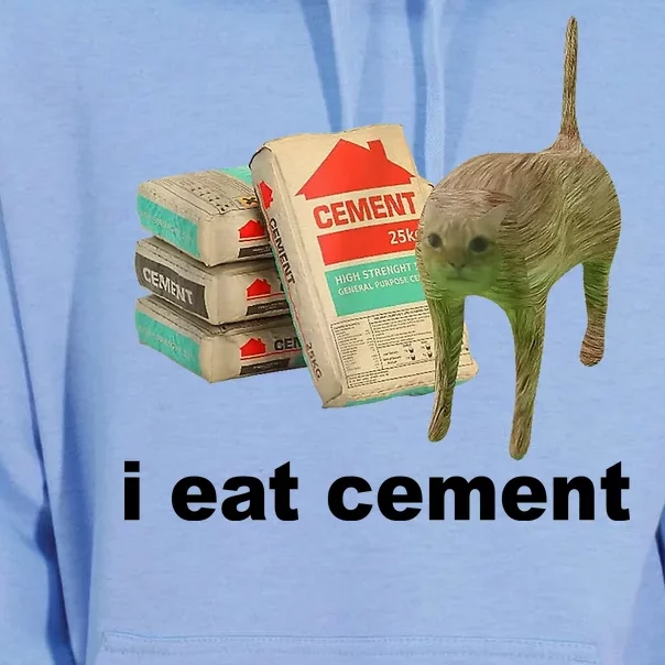 I Eat Cement Cursed Cat Funny Unisex Surf Hoodie