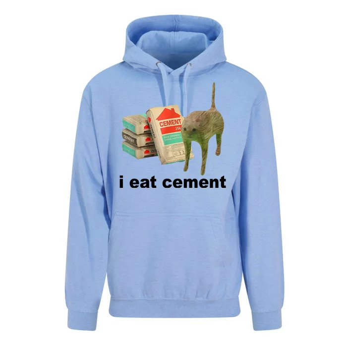 I Eat Cement Cursed Cat Funny Unisex Surf Hoodie