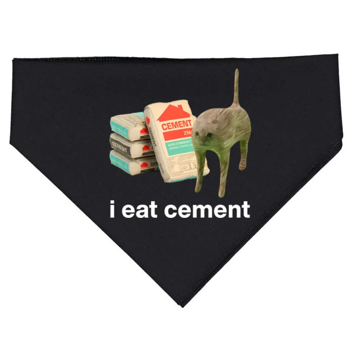 I Eat Cement Cursed Cat Funny USA-Made Doggie Bandana