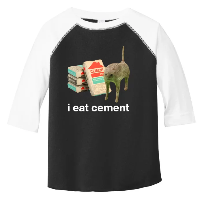 I Eat Cement Cursed Cat Funny Toddler Fine Jersey T-Shirt