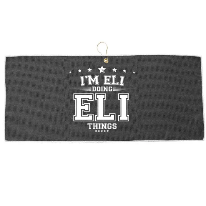 Im Eli Doing Eli Things Large Microfiber Waffle Golf Towel