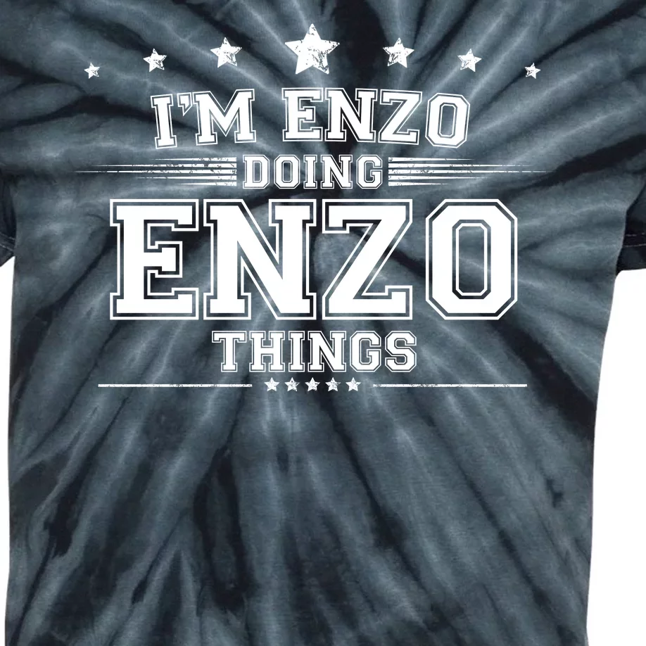 Im Enzo Doing Enzo Things Kids Tie-Dye T-Shirt