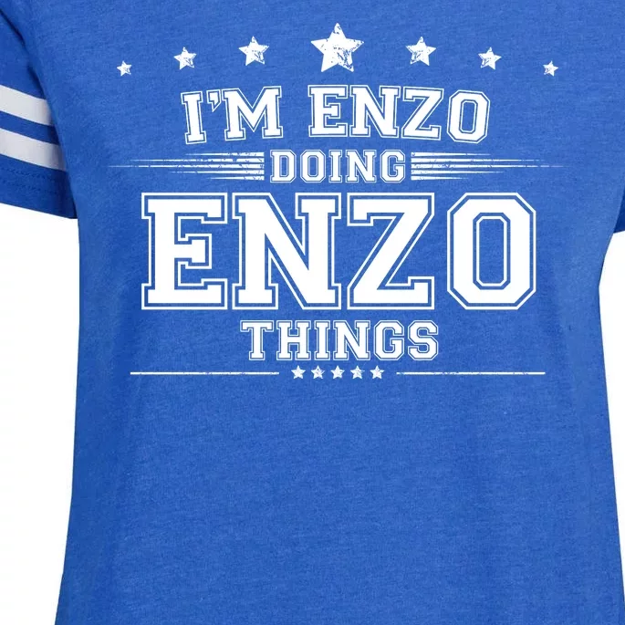 Im Enzo Doing Enzo Things Enza Ladies Jersey Football T-Shirt