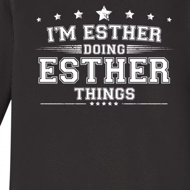 Im Esther Doing Esther Things Baby Long Sleeve Bodysuit