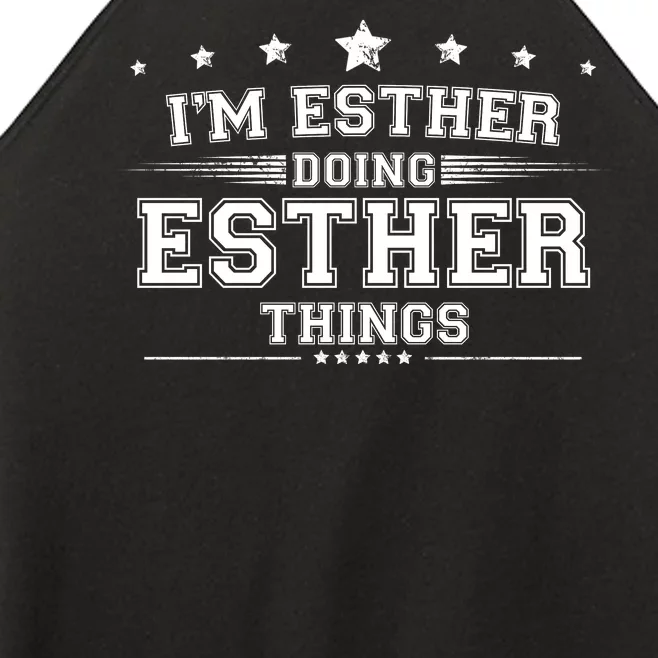 Im Esther Doing Esther Things Women’s Perfect Tri Rocker Tank