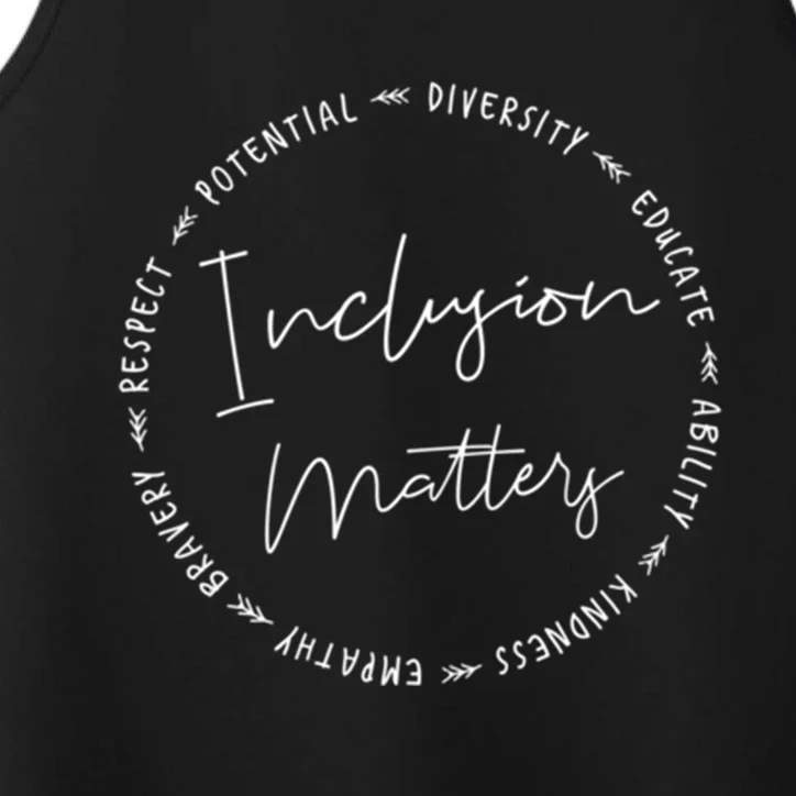 Inclusion Empathy Diversity Respect Matters Funny Gift Performance Tank