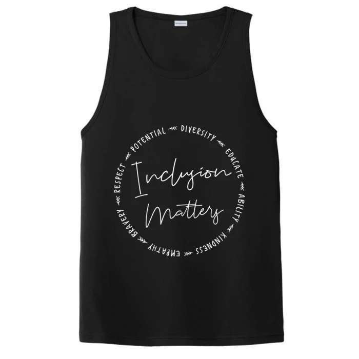 Inclusion Empathy Diversity Respect Matters Funny Gift Performance Tank