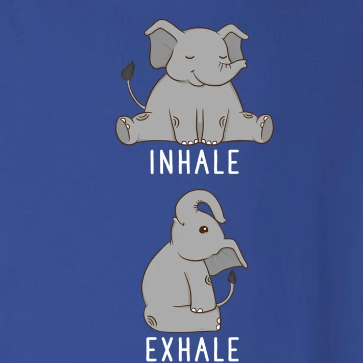 Inhale Exhale Elephant Funny Safari Animal Yoga Cute Gift Toddler Long Sleeve Shirt