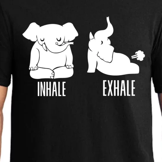 Inhale Exhale Elephant Funny Yoga Gift Pajama Set