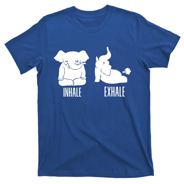 Inhale Exhale Elephant Funny Yoga Gift T-Shirt