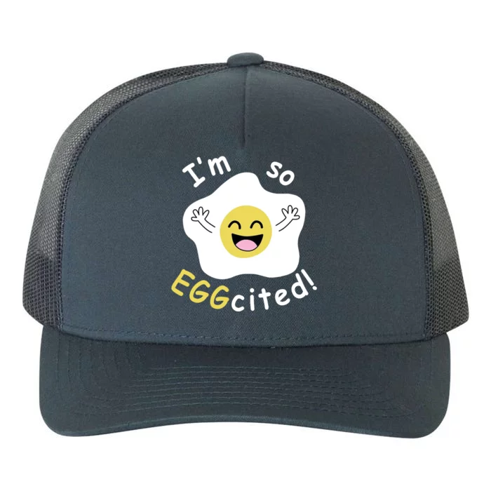 Im Eggcited Funny Humor Yupoong Adult 5-Panel Trucker Hat