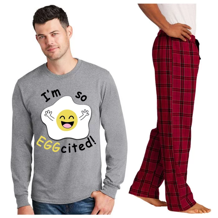 Im Eggcited Funny Humor Long Sleeve Pajama Set