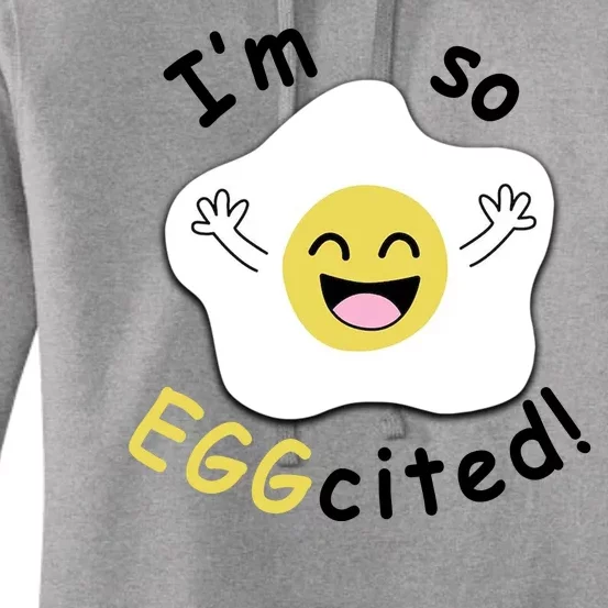 Im Eggcited Funny Humor Women's Pullover Hoodie