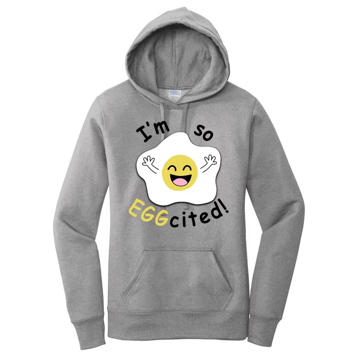 Im Eggcited Funny Humor Women's Pullover Hoodie