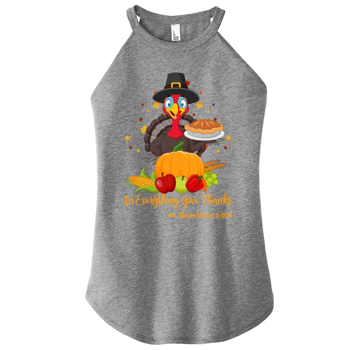 In Everything Give Thanks 1 Thessalonians 5:18 Gift Women’s Perfect Tri Rocker Tank