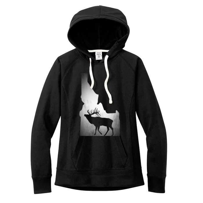 Idaho Elk Hunting Gift Women's Fleece Hoodie