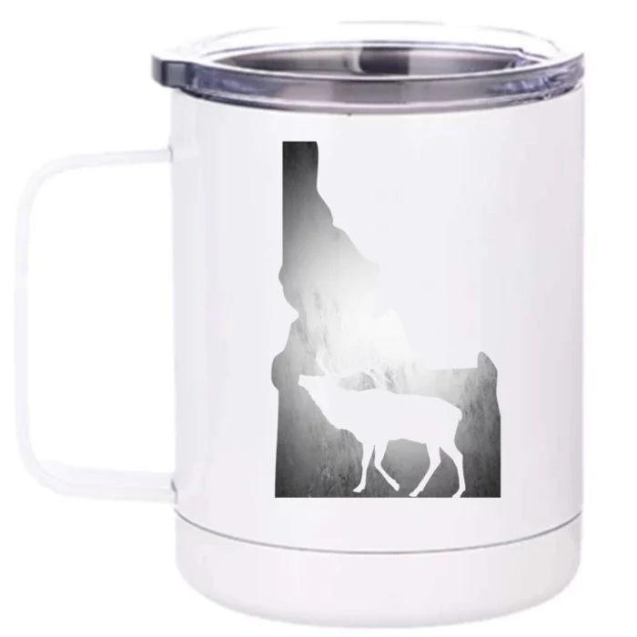 Idaho Elk Hunting Gift Front & Back 12oz Stainless Steel Tumbler Cup