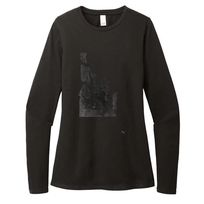 Idaho Elk Hunter With Antler Shed Womens CVC Long Sleeve Shirt