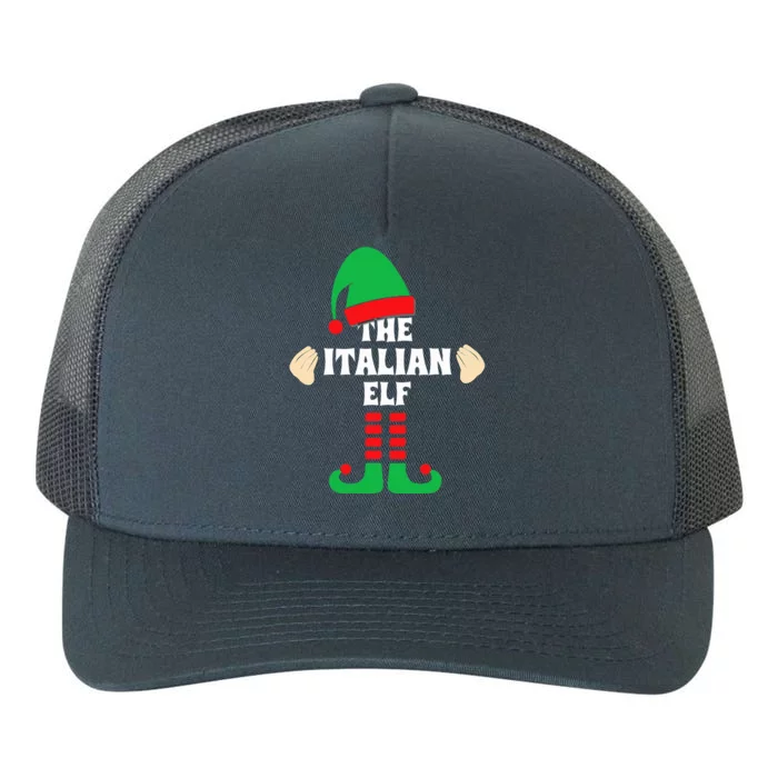 Italian Elf Hand Gesture Christmas Matching Pajamas Yupoong Adult 5-Panel Trucker Hat