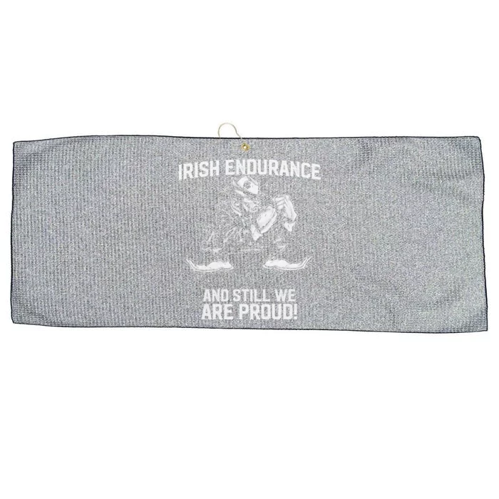 Irish Endurance Irish American Pride Saint Patrick's Day Large Microfiber Waffle Golf Towel