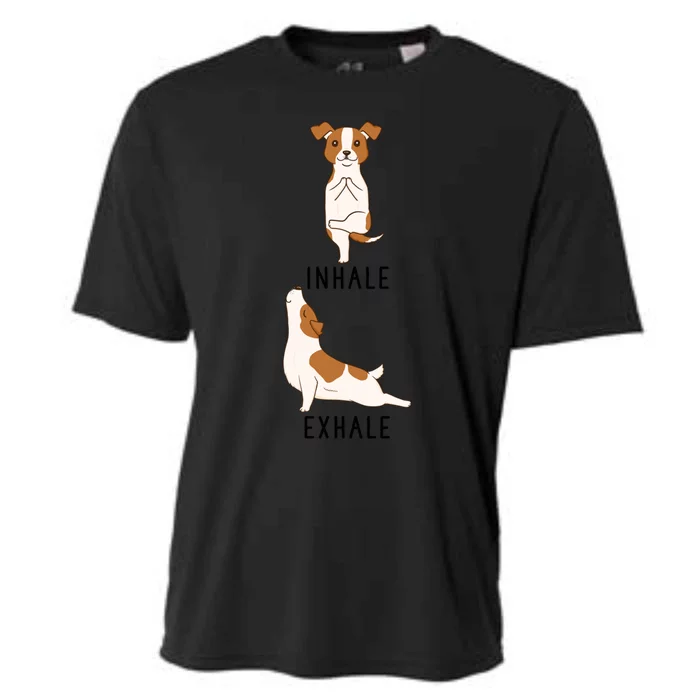 Inhale Exhale Jack Russell Terrier Funny Dog Yoga Funny Gift Cooling Performance Crew T-Shirt