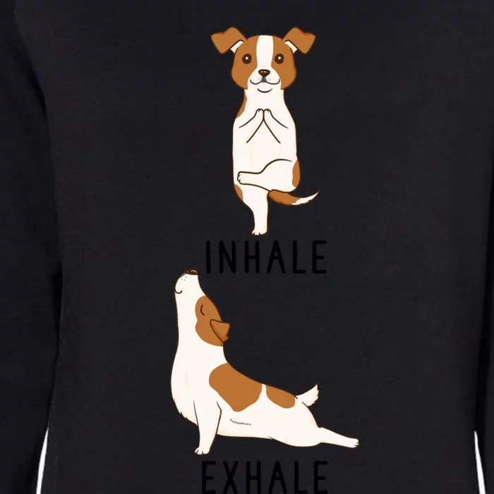 Inhale Exhale Jack Russell Terrier Funny Dog Yoga Gift Womens California Wash Sweatshirt