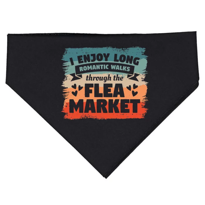 I Enjoy Long Romantic Walks Through The Flea Market USA-Made Doggie Bandana