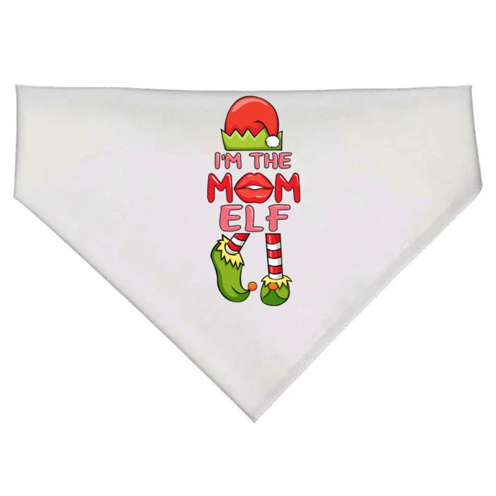 Im Elf Mommy Christmas Mom Elf Costume Mother Santa Elves Cute Gift USA-Made Doggie Bandana