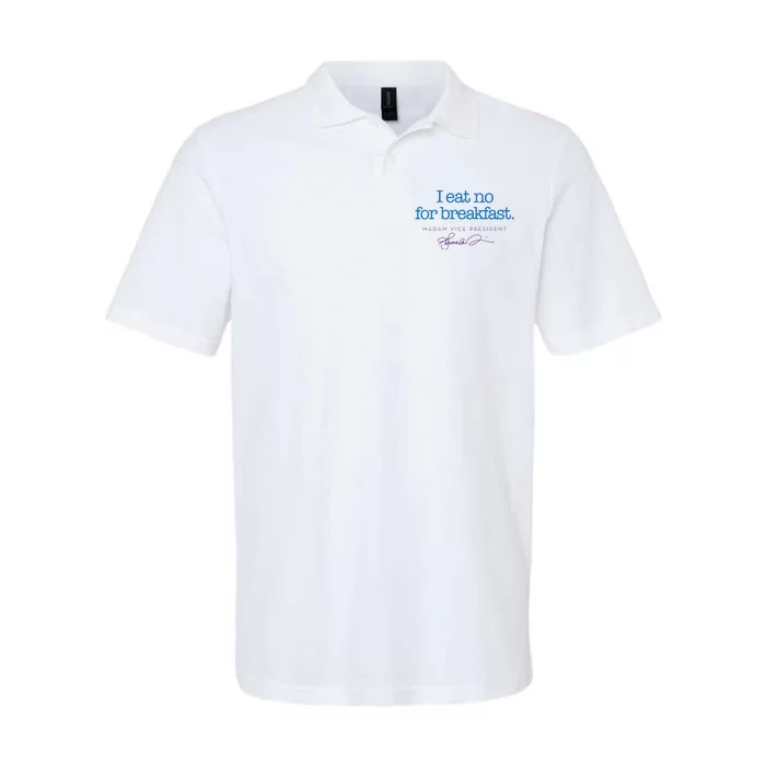 I Eat No For Breakfast From Kamala Harris Softstyle Adult Sport Polo