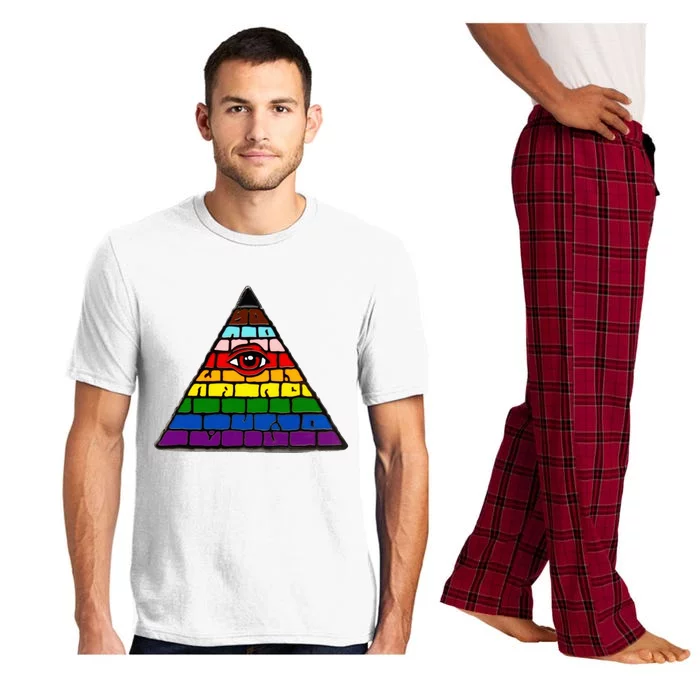 Illuminati Eye Providence Rainbow Pajama Set