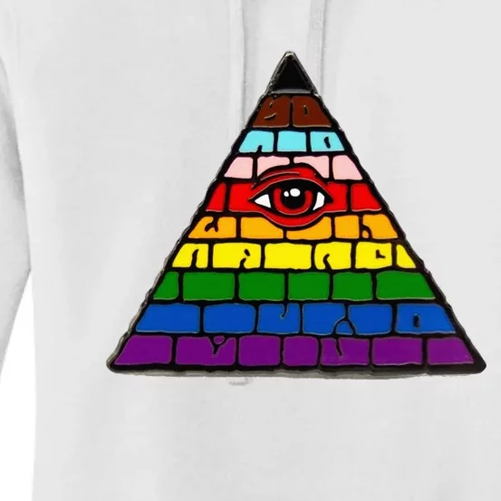 Illuminati Eye Providence Rainbow Women's Pullover Hoodie