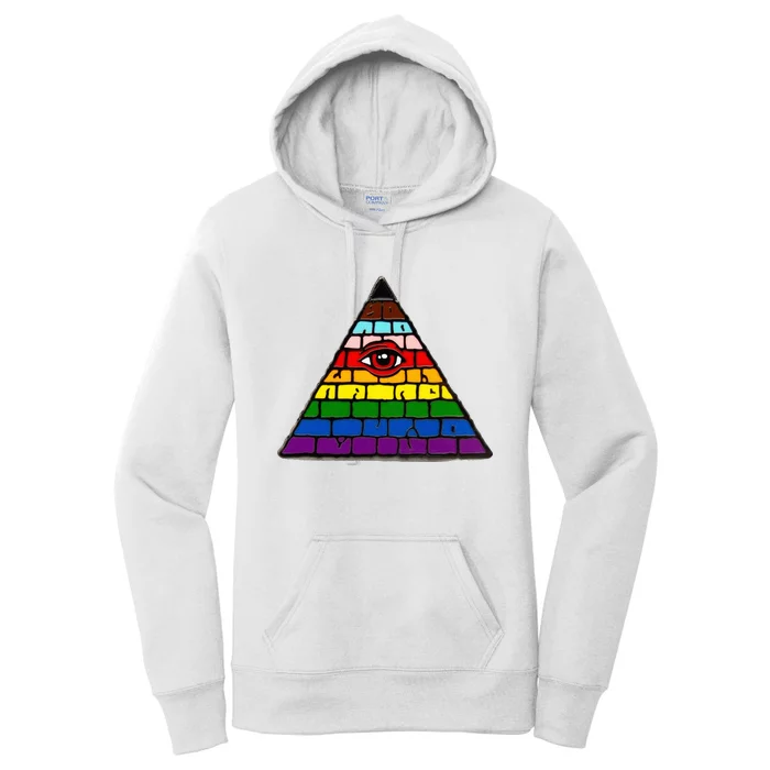 Illuminati Eye Providence Rainbow Women's Pullover Hoodie