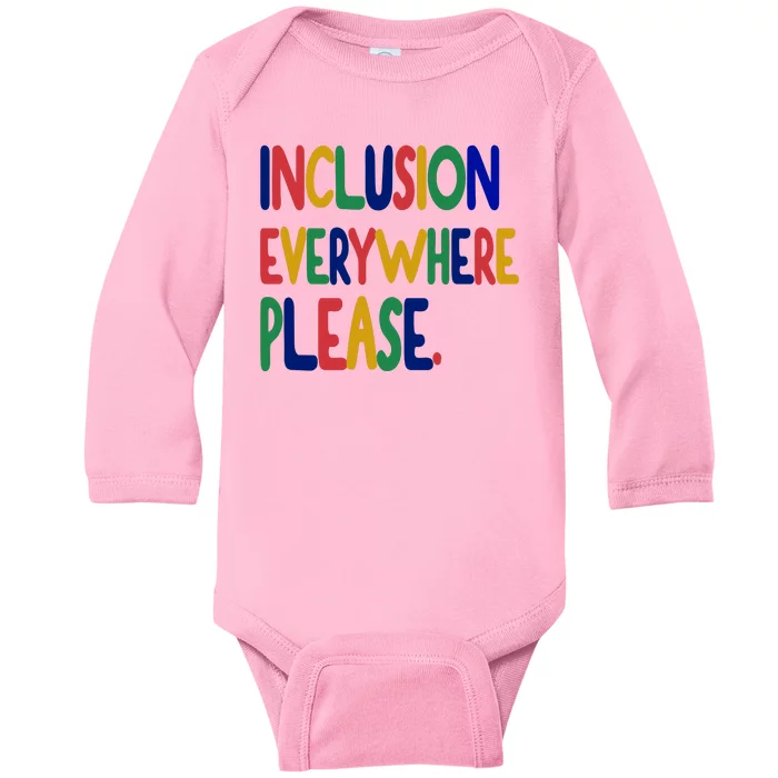 Inclusion Everywhere Please Baby Long Sleeve Bodysuit