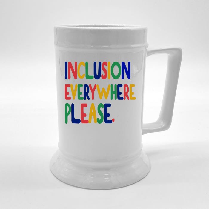 Inclusion Everywhere Please Front & Back Beer Stein