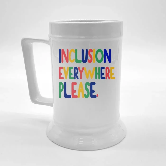 Inclusion Everywhere Please Front & Back Beer Stein