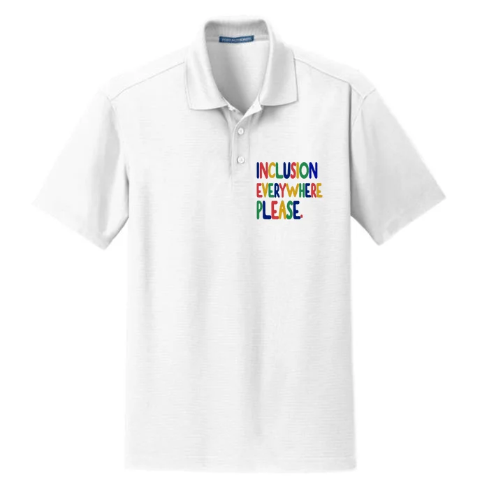 Inclusion Everywhere Please Dry Zone Grid Performance Polo