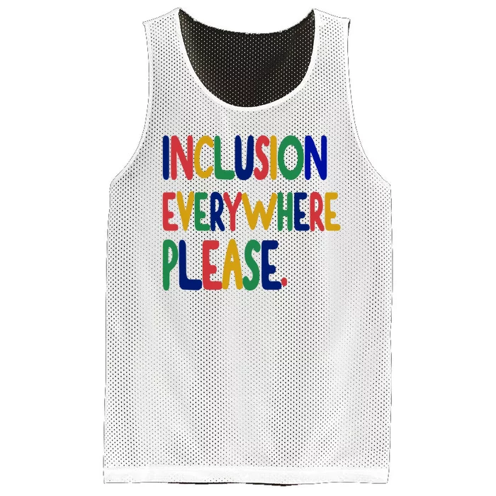 Inclusion Everywhere Please Mesh Reversible Basketball Jersey Tank