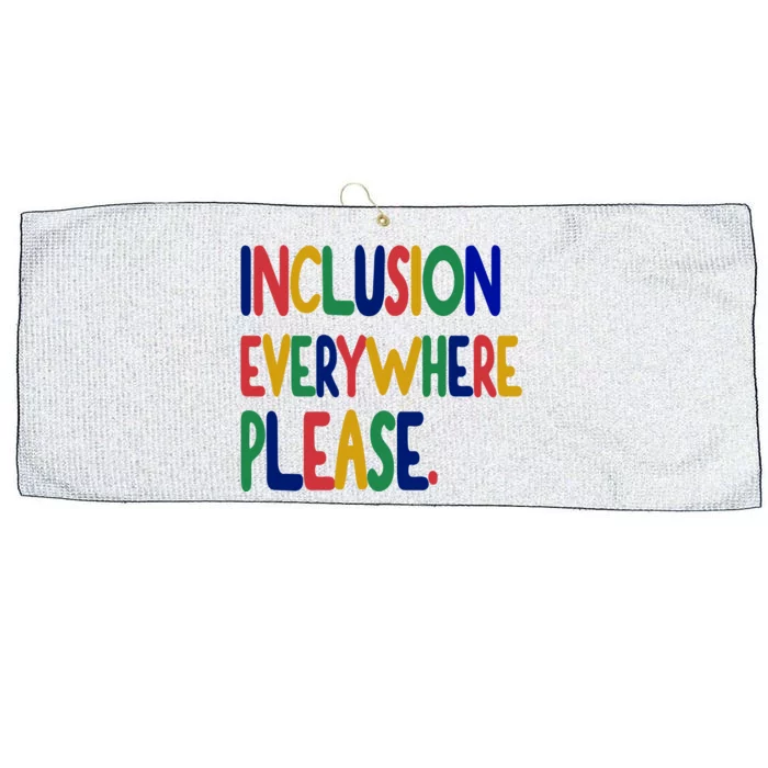 Inclusion Everywhere Please Large Microfiber Waffle Golf Towel