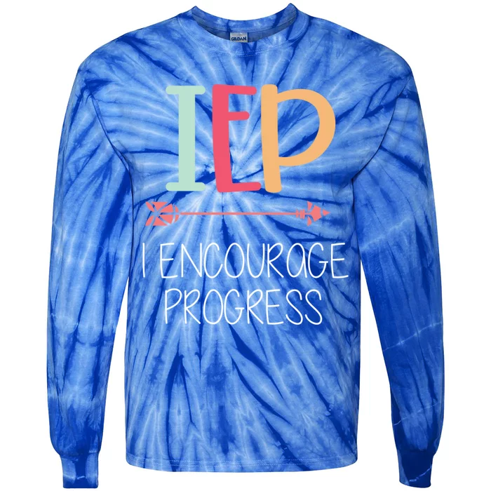 I Encourage Progress Special Education Teacher Gift Great Gift Tie-Dye Long Sleeve Shirt