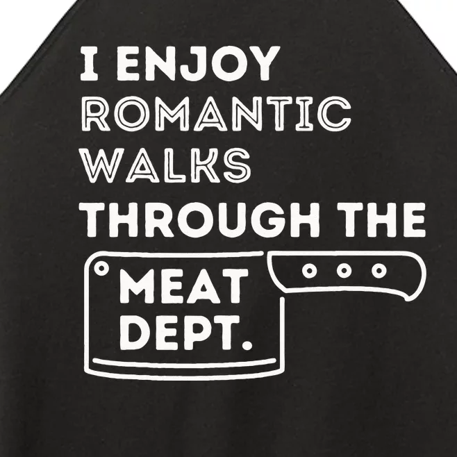 I Enjoy Romantic Walks Funny BBQ Smoker Barbecue Grilling Women’s Perfect Tri Rocker Tank